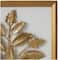 Gold Wood Leaf 3D Wall Décor with Beveled Frame Set